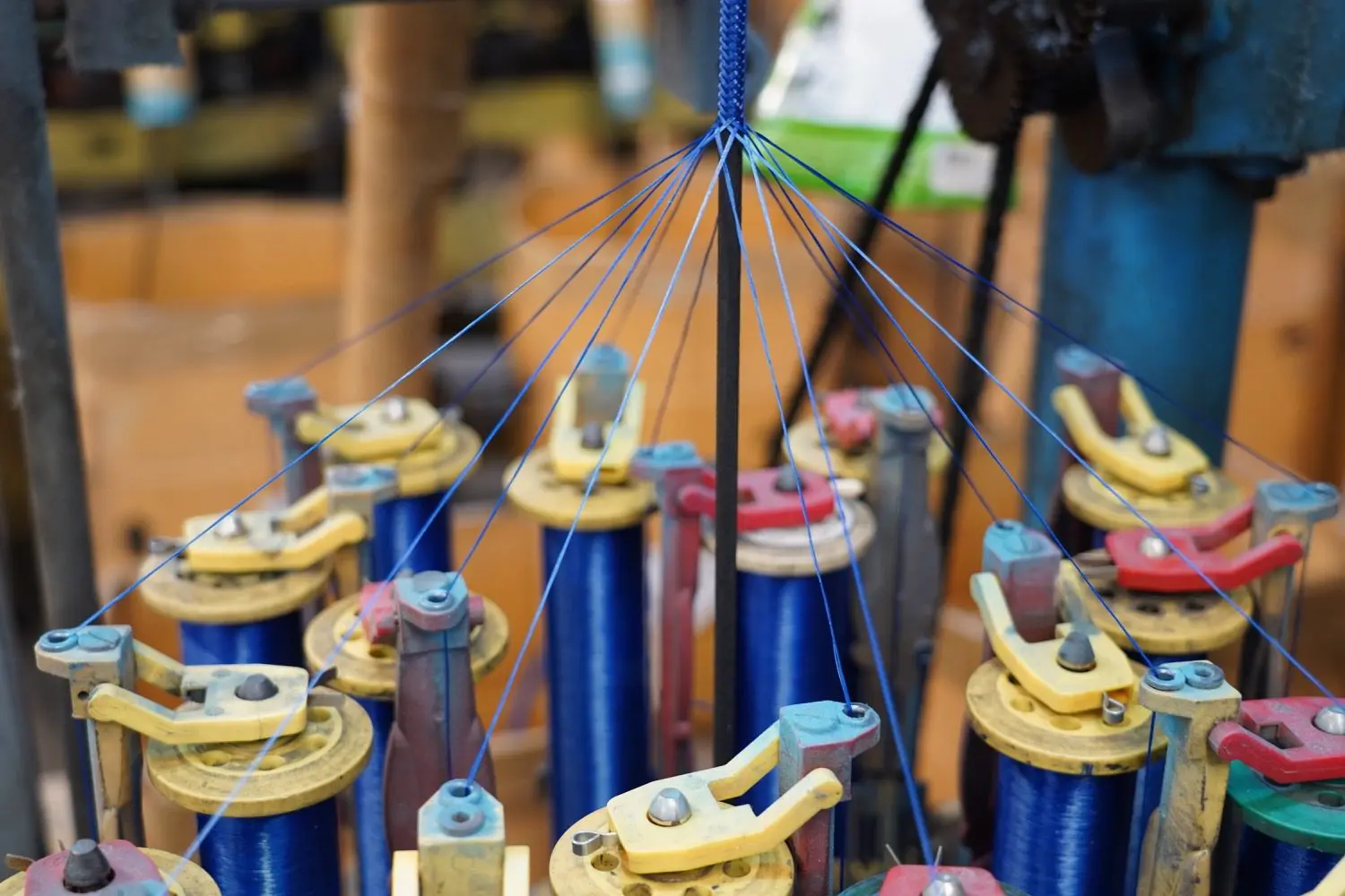 braiding blue elastic bungee cord