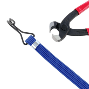 Step 2 - Flat bungee cord fitting double wire hook in 3 steps