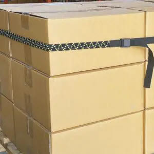 Elastic tension straps allows to strap material onto pallets Sangle élastiques de tension pour palette Elastische spanband voor paletten Elastischer Gummispanngurt