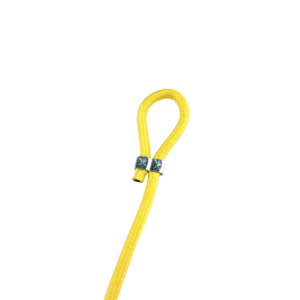 Steel rings pinced to create bungee loops