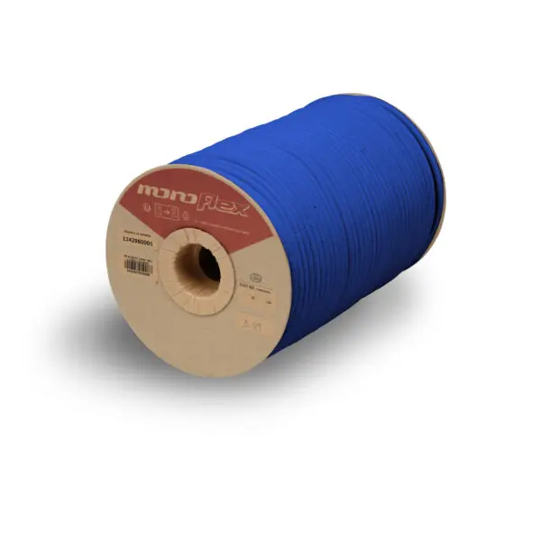 High abrasion resistant shock cord reel Monoflex quality blue colour. Several diameters available