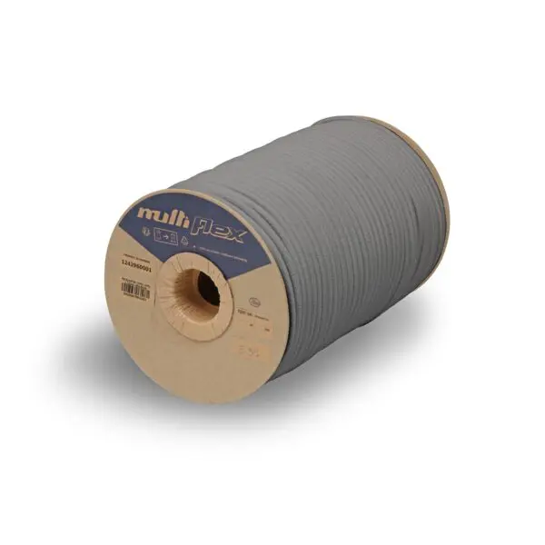 Classic multi thread elastic cord reel multiflex quality grey colour. Several diameters available