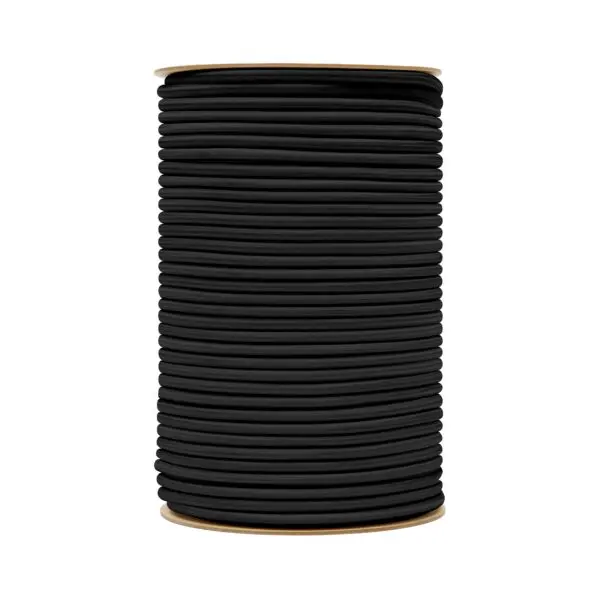 Shock cord vertical reel black colour yarn.
