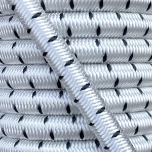 Trapezekoord voor marine en extreme condities, polyester witte en zwarte mantel