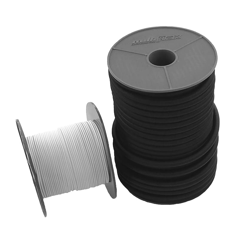 4mm PES multiflex Expanderseil 100m weiß schwarz Gummiseil elastic-cord bungee 