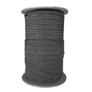 Flat shock cord on 100meter reel - multithread rubber core with polypropylene covering