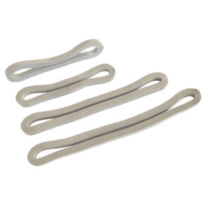 Wide section grey rubber bands