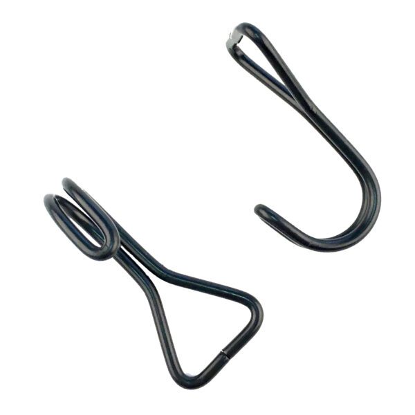 Flat bungee cords fitting double wire hooks Crochets doubles pour câble élastique plat Doppelhaken für flache Expander Platte dubbele haken