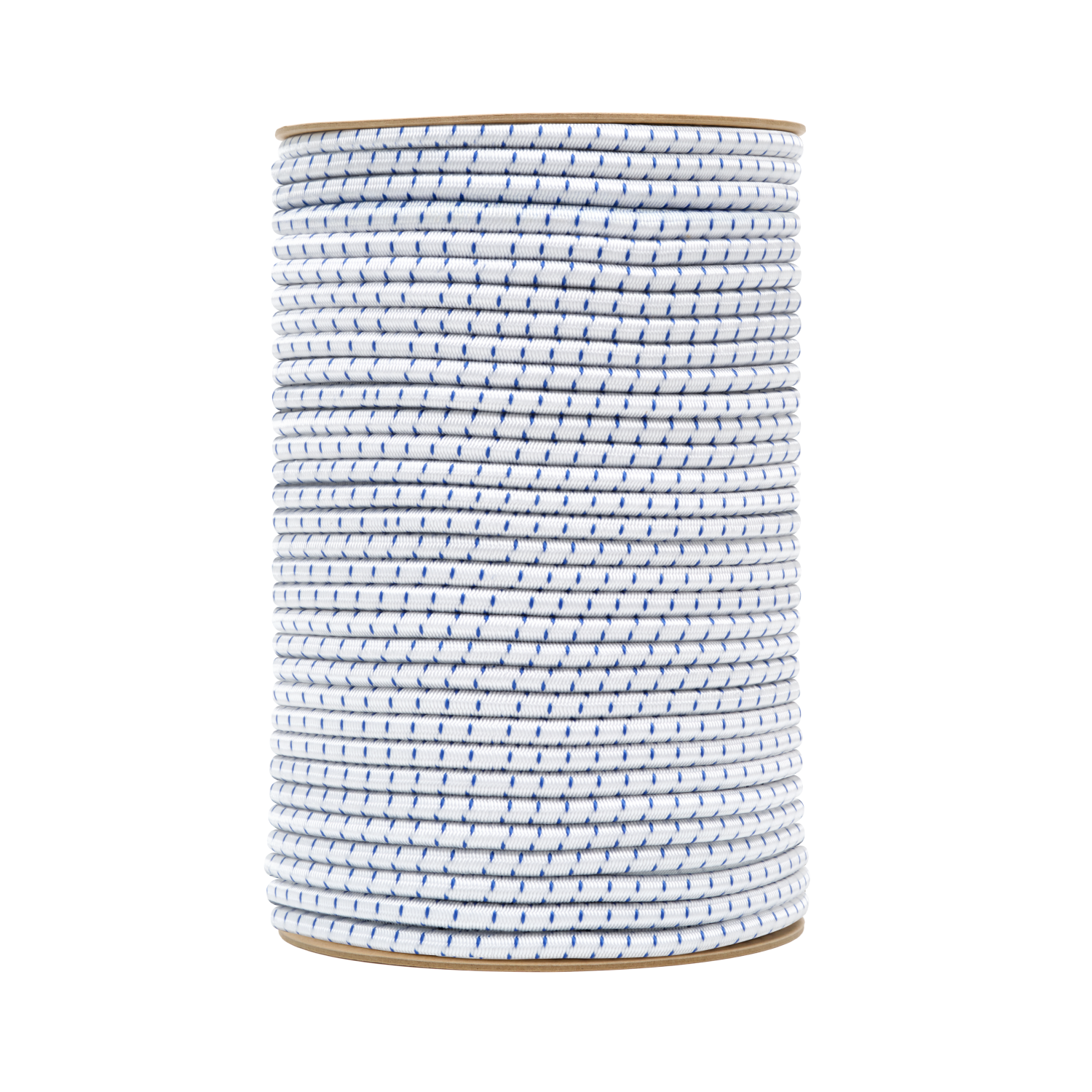 Best overall shock cord vertical reel white&blue colour. Polypropylene yarn.