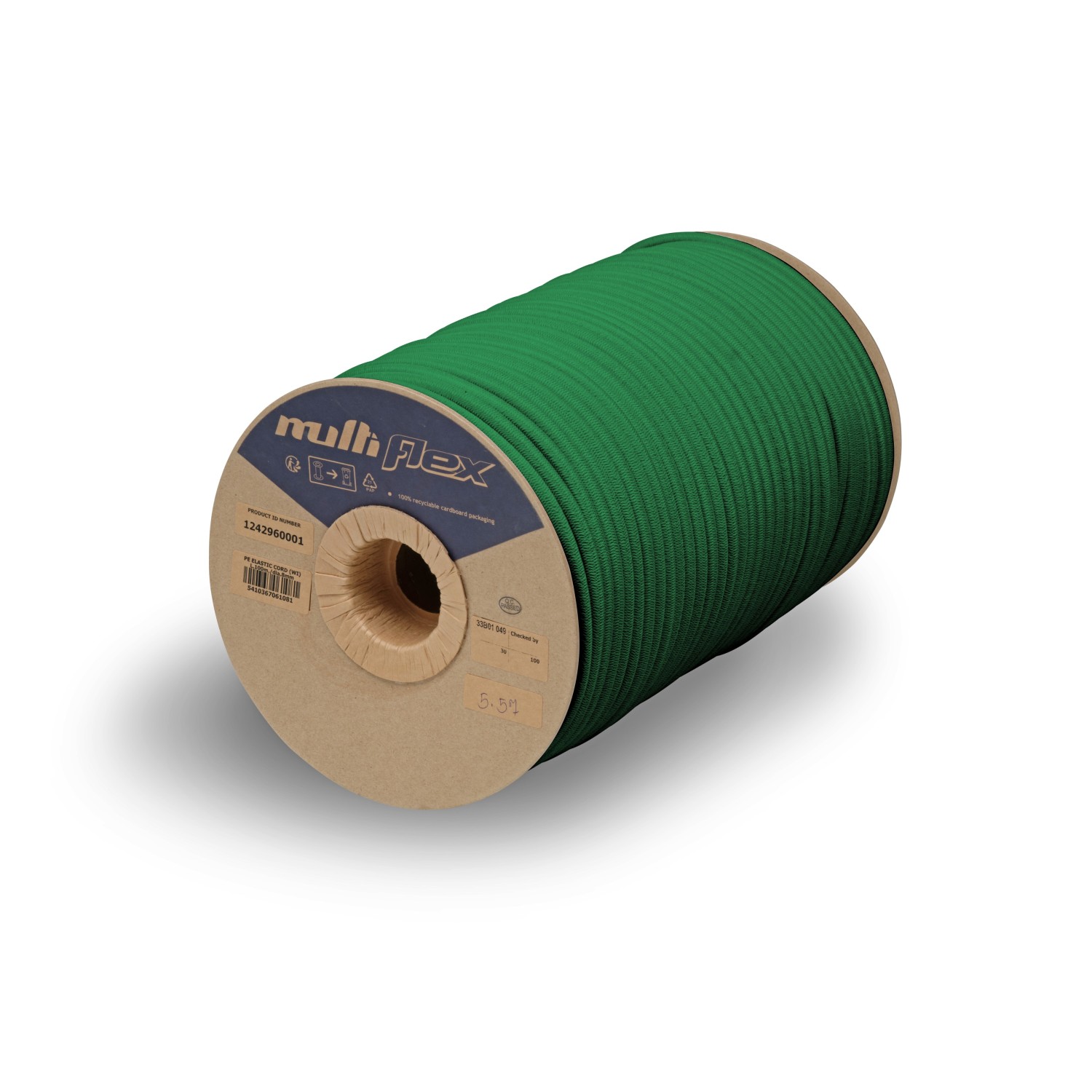 Klassieke multidraad trapezekoord, Multiflex kwaliteit, groene kleur. Verschillende diameters beschikbaar.