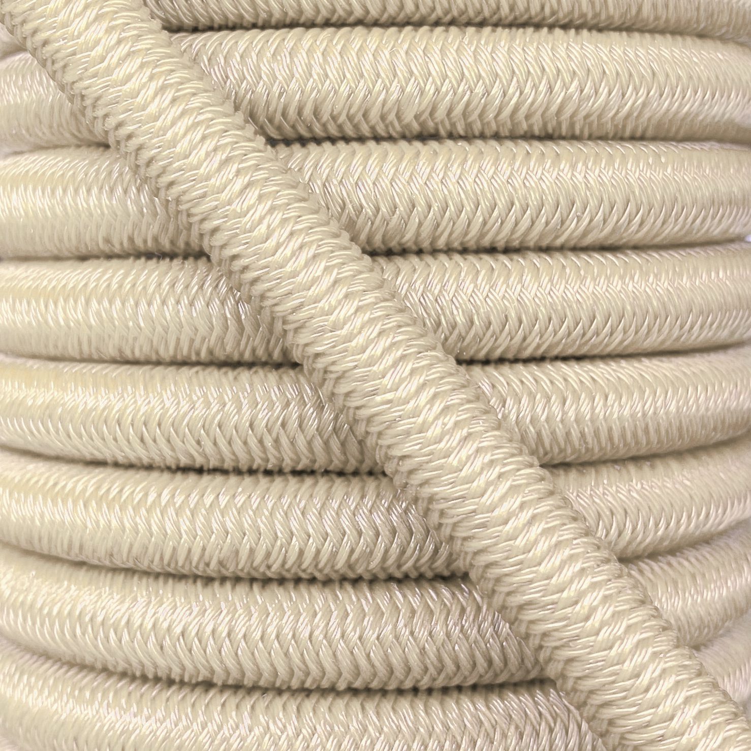 Klassieke multidraad trapezekoord, beige polyethyleen mantel