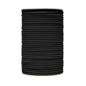 Shock cord vertical reel black colour. Polyethylene yarn.