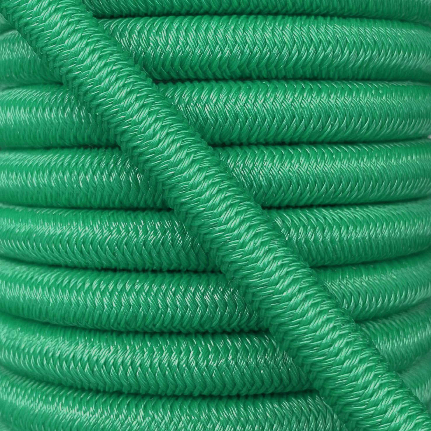 Trapezekoord, groene polyethyleen mantel