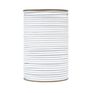 Shock cord vertical reel white colour. Polyethylene yarn.