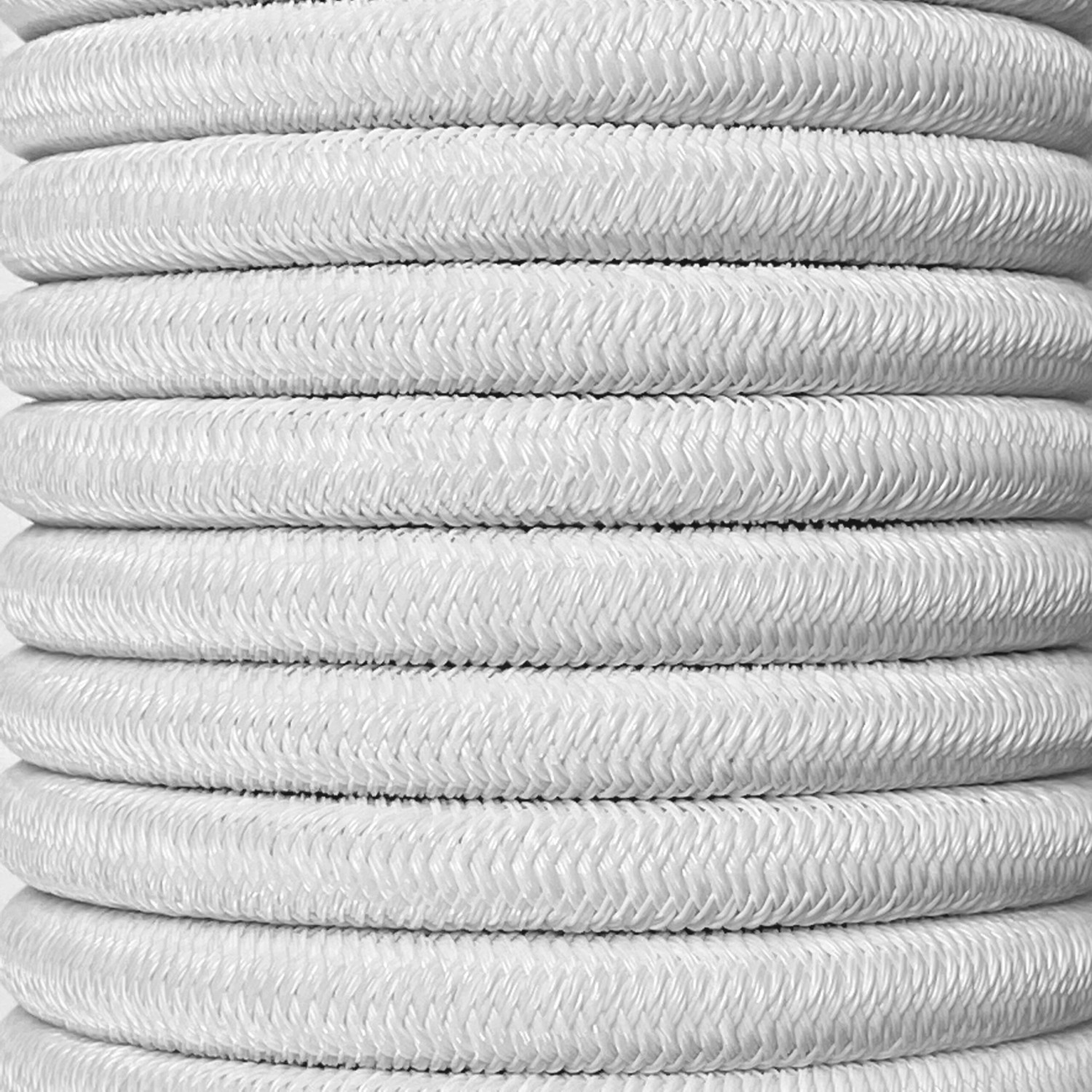 Trapezekoord, witte polyethyleen mantel
