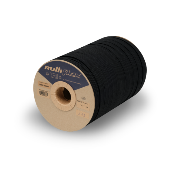 Cable Sandow plat qualité Multiflex couleur noir. Plusieurs largeurs disponibles