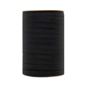 Flat shock cord vertical reel black colour. Polypropylene yarn.