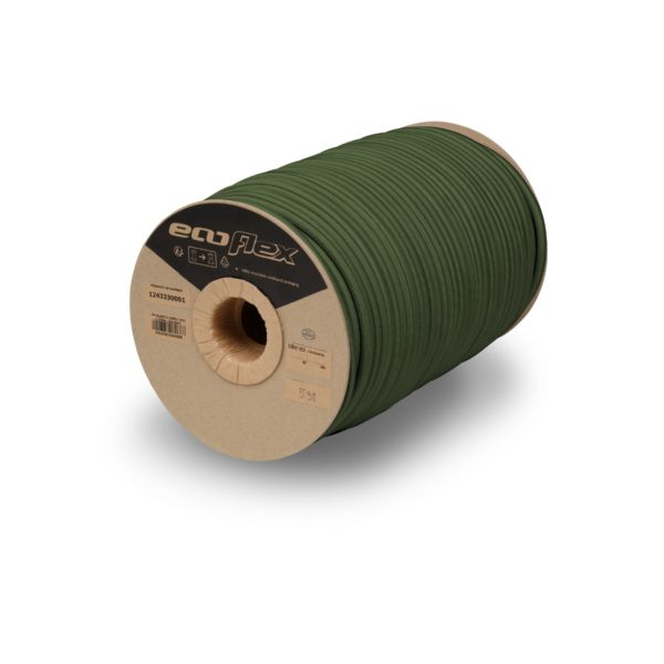 Expanderseil mit höherer Dehnung in Ecoflex-Qualität, Farbe Nato grün. Verschiedene Durchmesser erhältlich