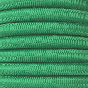 Shock cord close up, polypropylene yarn green colour