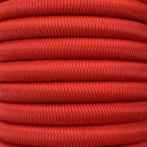 Shock cord close up, polypropylene yarn red colour