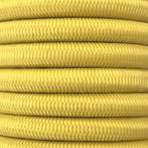 Shock cord close up, polypropylene yarn yellow colour